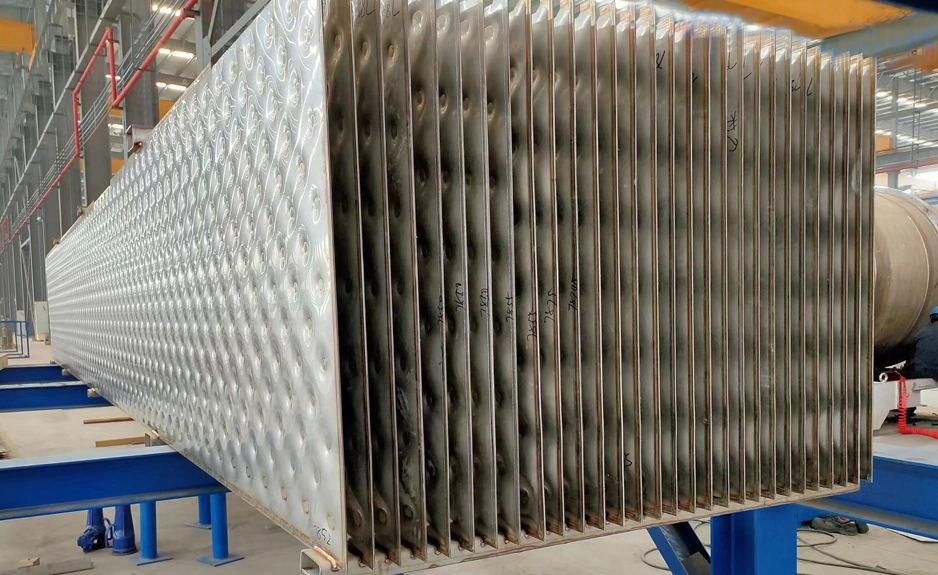 Sistema de evaporación por película descendente de placas